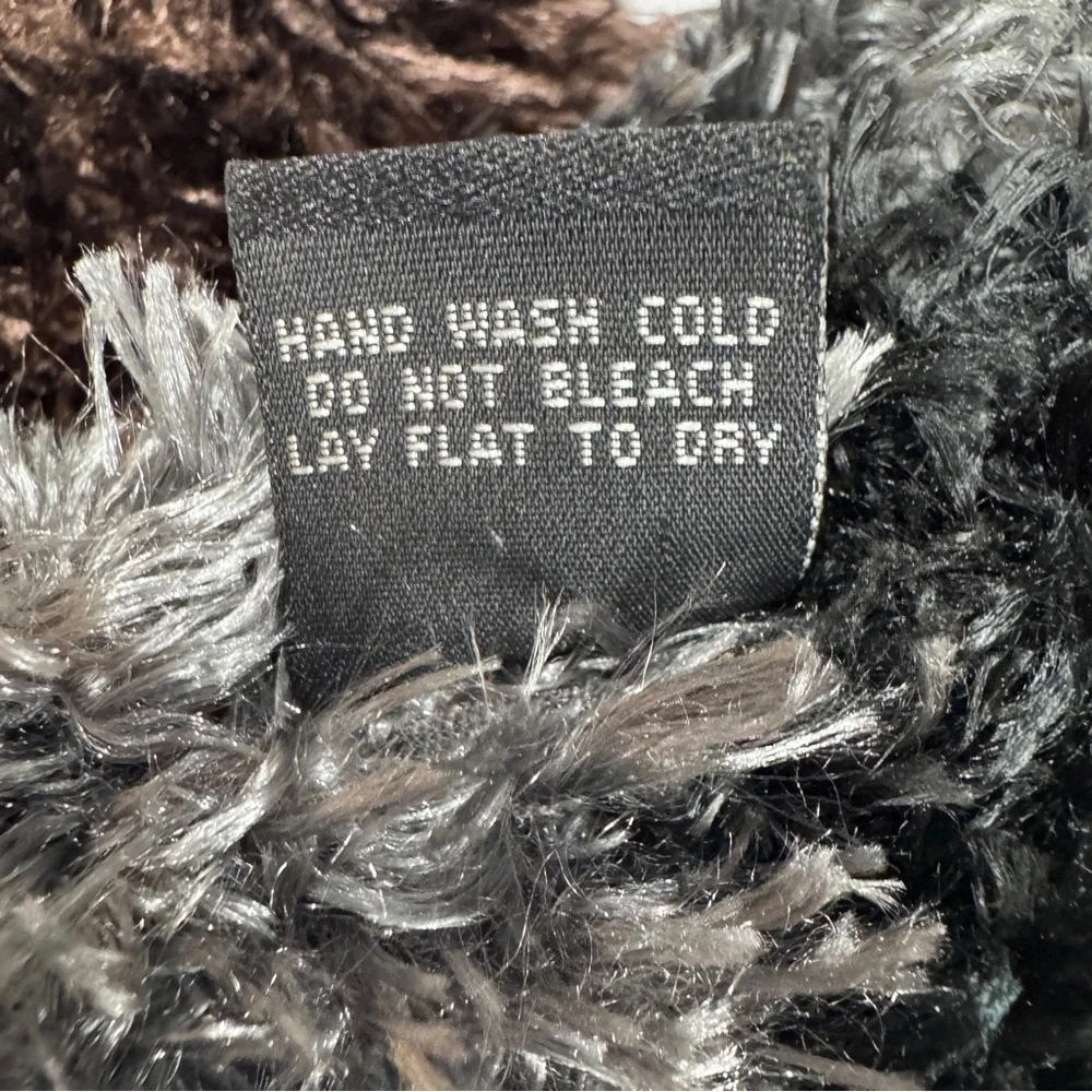 Cozy Plush Multi-Color Fuzzy Scarf — Black, Brown, Gray, Cream